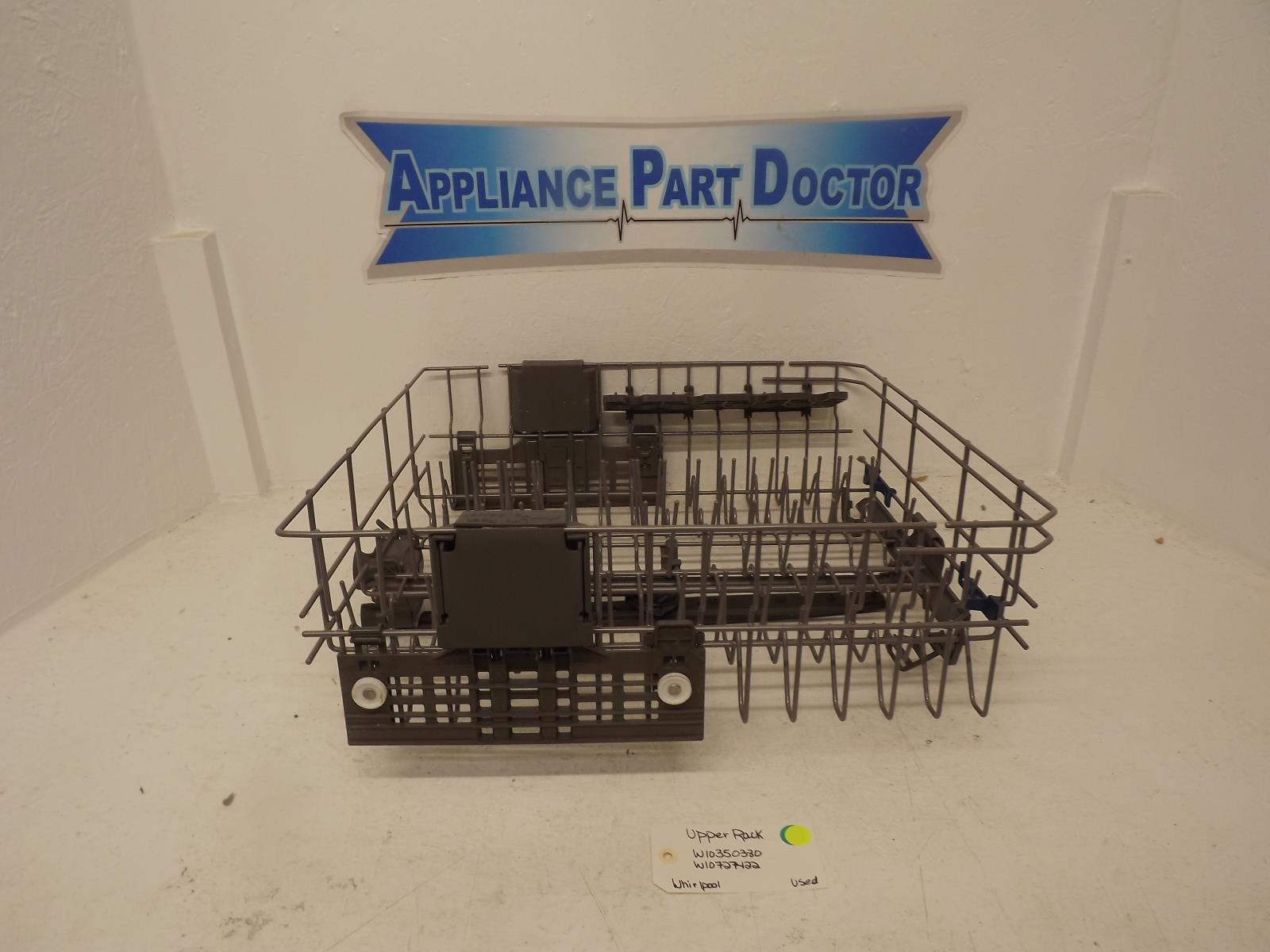 Whirlpool Dishwasher W10350380 W10727422 Upper Rack Used Whirlpool Dishwasher W10350380 W10727422 Upper Rack Used
